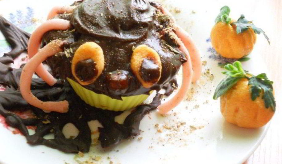 Рецепт сливочные кексы паучок на hallowen