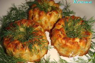 Сырные кексы с укропом и тмином