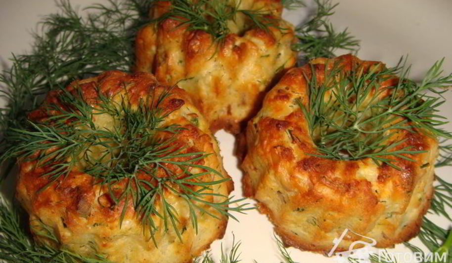 Рецепт сырные кексы с укропом и тмином