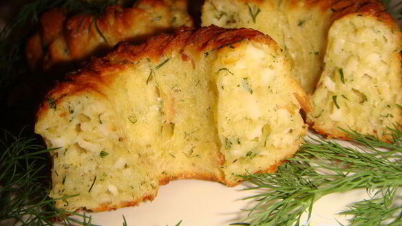 ШАГ 3. сырные кексы с укропом и тмином