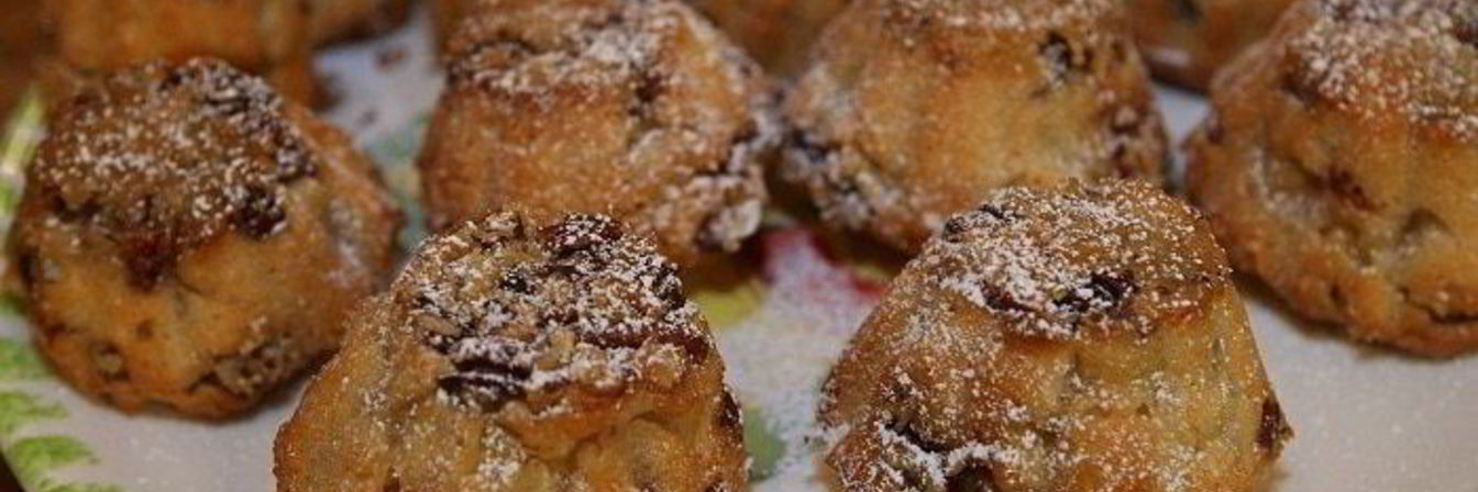 Яблочные кексы с орехами пекан