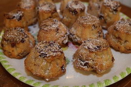 Яблочные кексы с орехами пекан