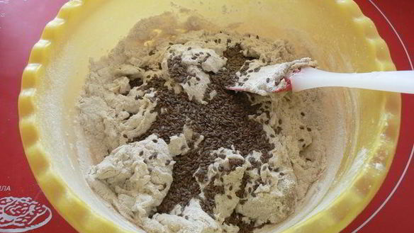 ШАГ 3. батон с льняными семенами на закваске