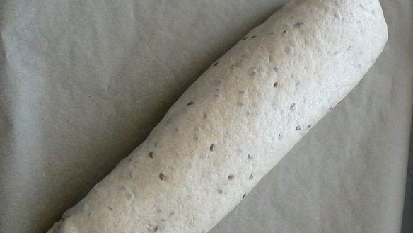 ШАГ 5. батон с льняными семенами на закваске