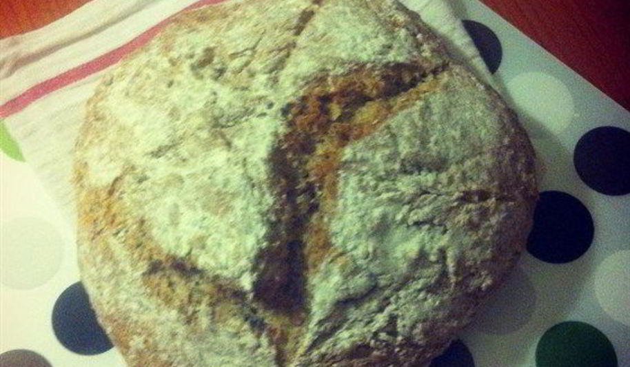 Рецепт бездрожжевой хлеб на кефире с грецкими орехами