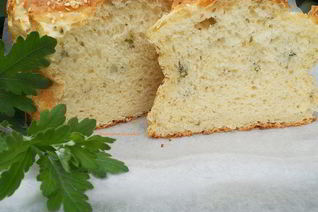 Домашний хлеб с петрушкой без замеса