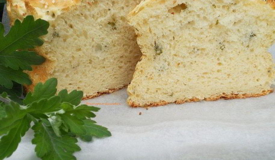 Рецепт домашний хлеб с петрушкой без замеса