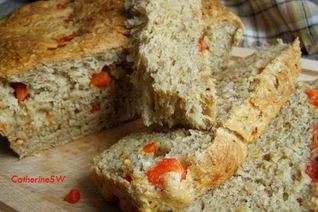 Гречневый хлеб с печеным перцем