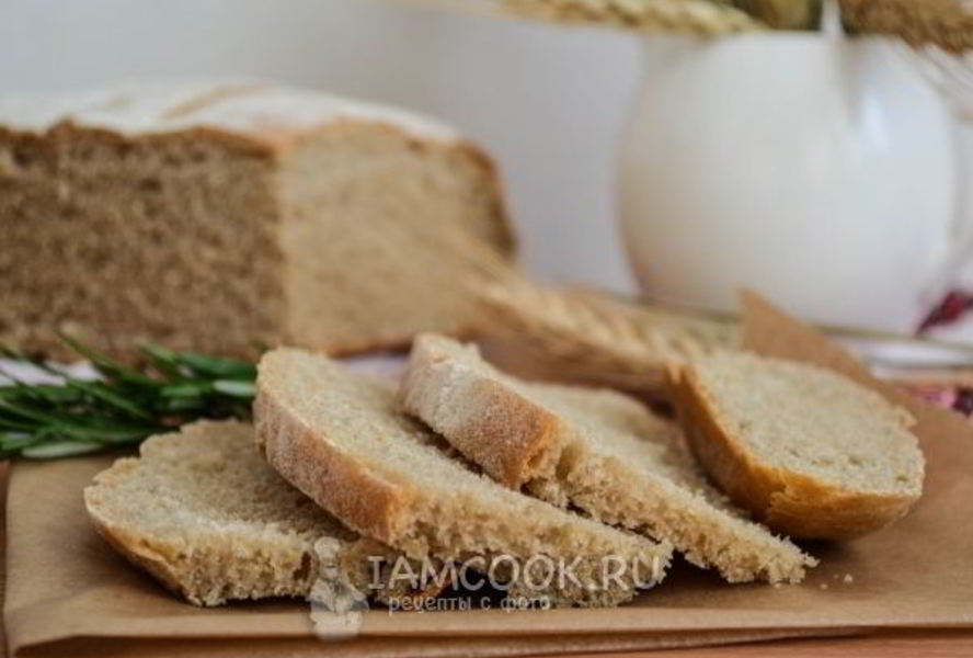 Хлеб из цельнозерновой муки в духовке