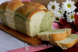 Хлеб с чаем Матча