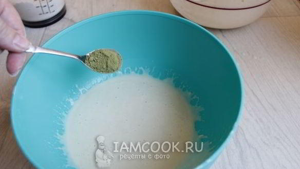 ШАГ 3. хлеб с чаем матча