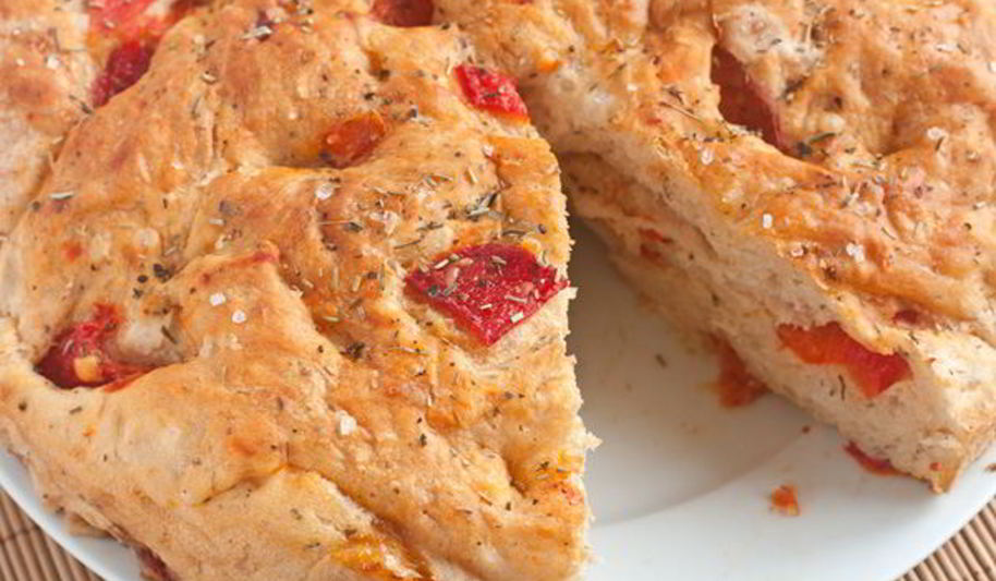 Рецепт хлеб с запеченным перцем и травами