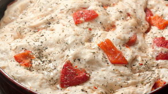 ШАГ 7. хлеб с запеченным перцем и травами