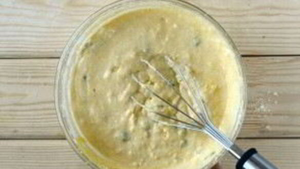 ШАГ 5. кукурузный хлеб с маслом и яйцом