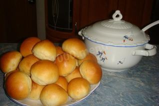 Пампушки к красному борщу на молоке