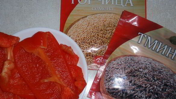 ШАГ 3. пикантный хлеб с семенами горчицы, болгарским перцем и тмином