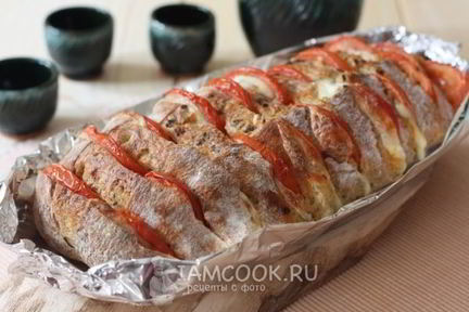 Запеченная чиабатта-гармошка