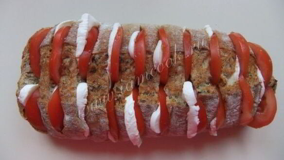 ШАГ 5. запеченная чиабатта-гармошка