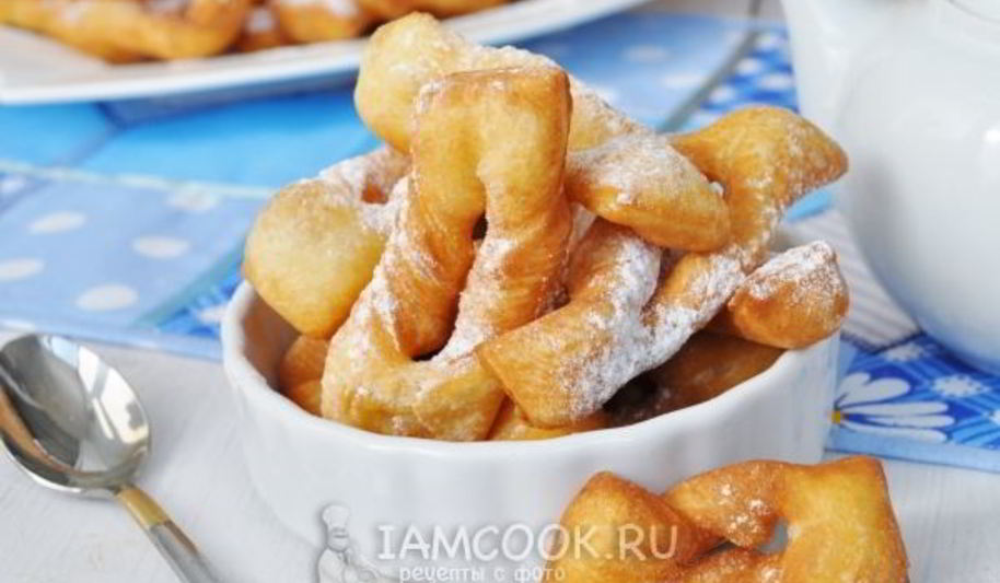 Рецепт хворост на кефире