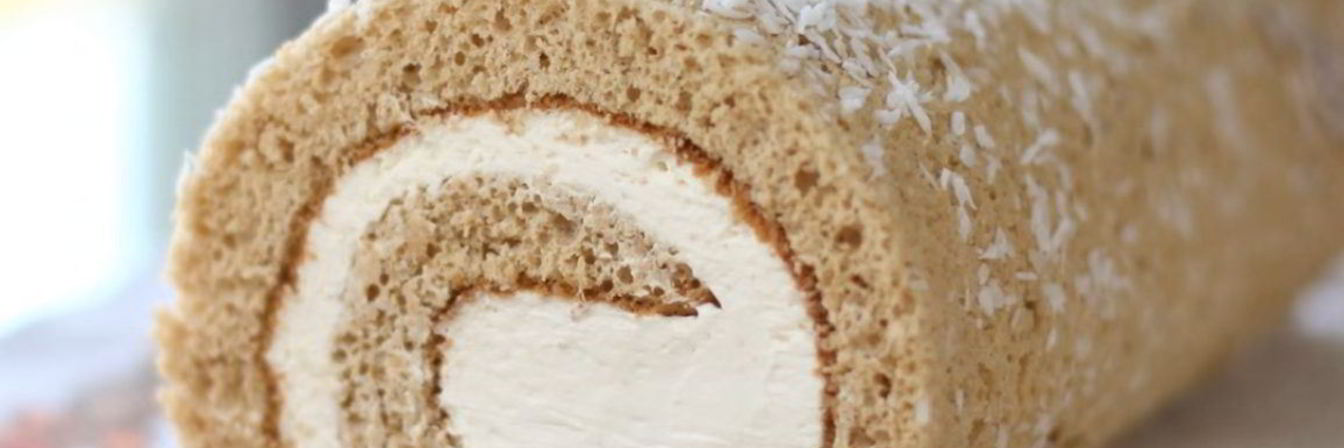 Кокосово-медовый рулет