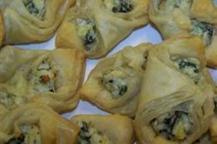 Конвертики с артишоками и шпинатом