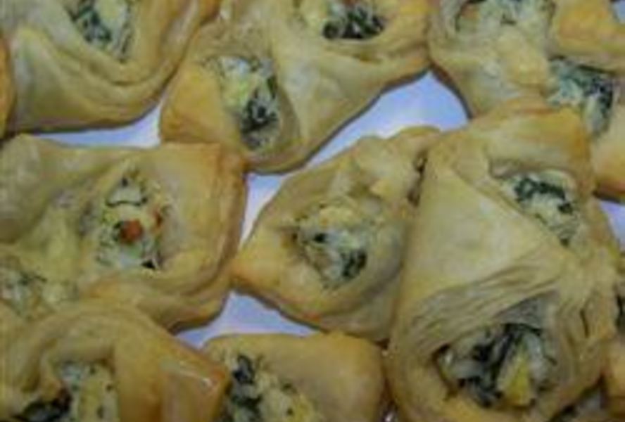 Конвертики с артишоками и шпинатом