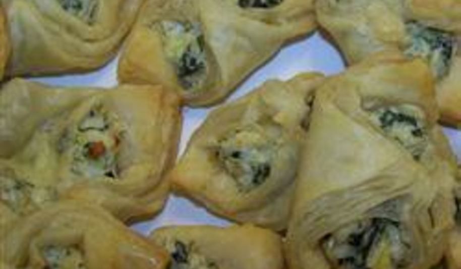 Рецепт конвертики с артишоками и шпинатом