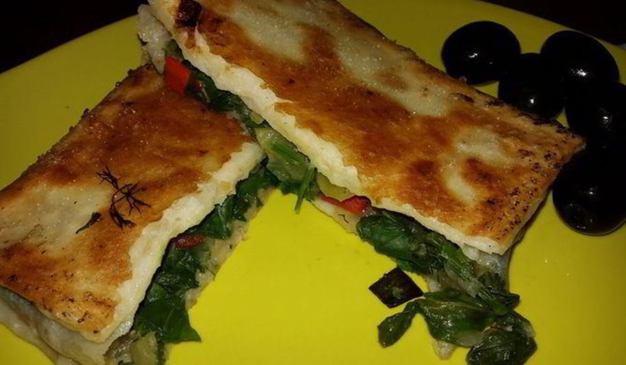 Рецепт конвертики с мангольдом, болгарским перцем и зеленью