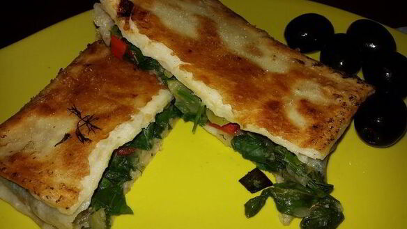 ШАГ 7. конвертики с мангольдом, болгарским перцем и зеленью