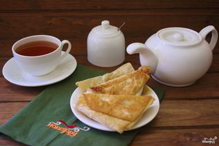 Конвертики с сыром и зеленью