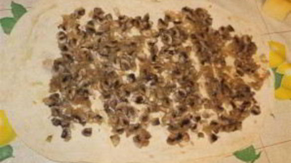 ШАГ 4. лаваш с грибами