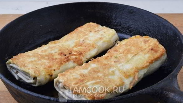 ШАГ 11. лаваш с сыром на сковороде