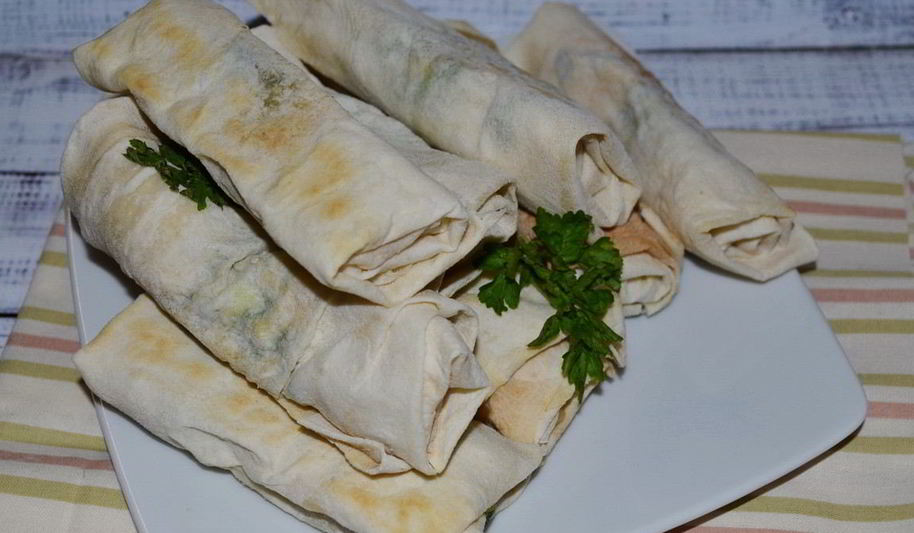 Рецепт рулетики из лаваша