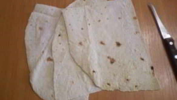 ШАГ 3. жареный лаваш с начинкой