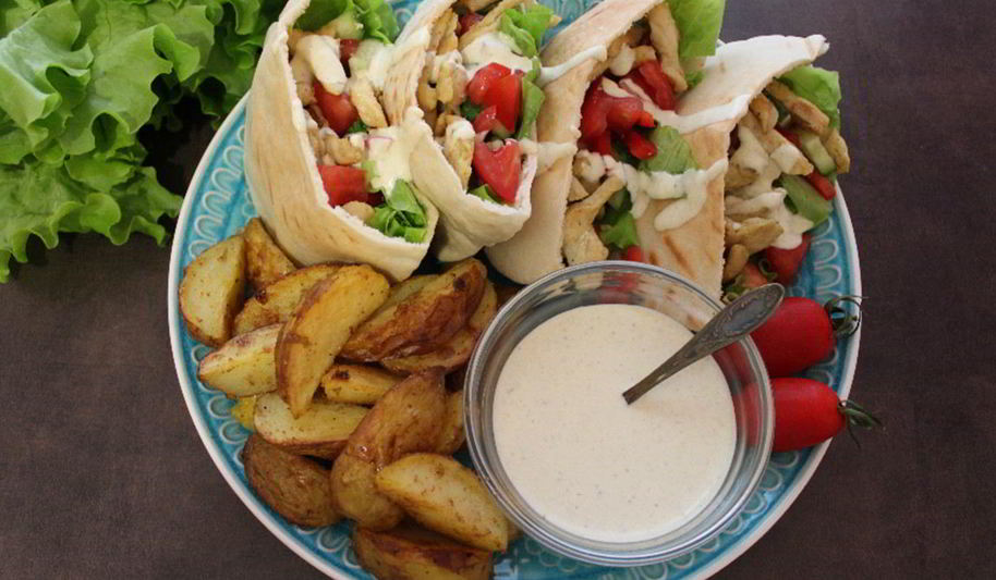 Рецепт арабская пита с курицей