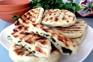 Быстрые лепешки с зеленью