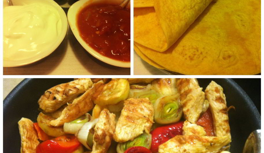 Рецепт фахитас с курицей и мексиканской лепешкой