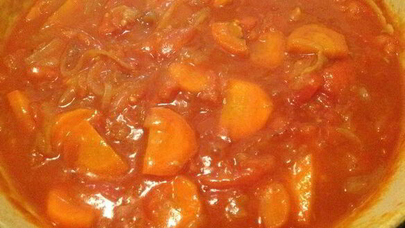 ШАГ 14. фасоль с овощами и мясом на пшеничной лепешке