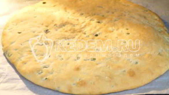 ШАГ 10. лепешка с чесночными стрелками сандра