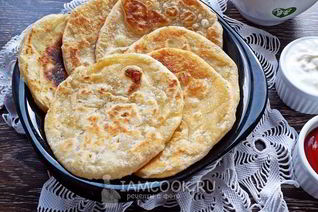 Лепешки без дрожжей на сковороде