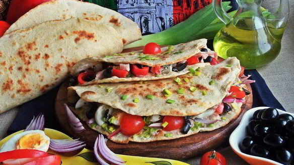 ШАГ 35. лепешки пьядины с начинками