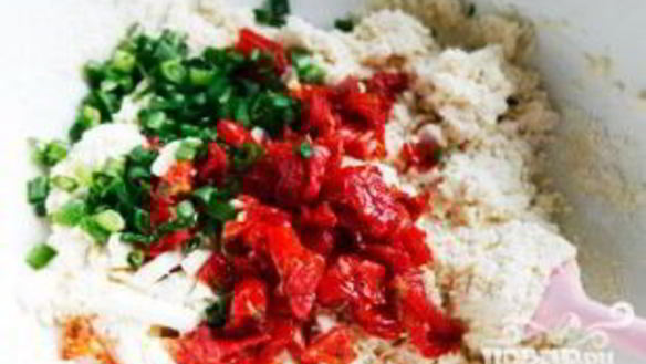 ШАГ 2. лепешки с овощами и сыром фета