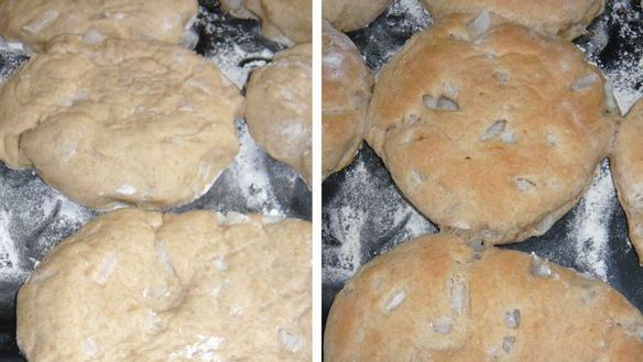 ШАГ 9. пшенично-ржаные лепешки с луком