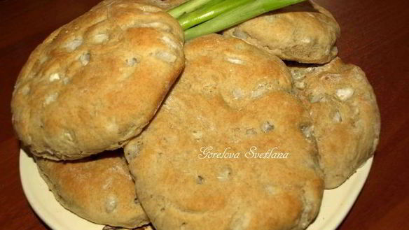 ШАГ 10. пшенично-ржаные лепешки с луком