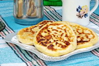 Сырные лепешки на кефире на сковороде