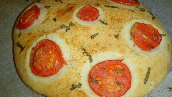ШАГ 7. великолепная лепешка с помидорами