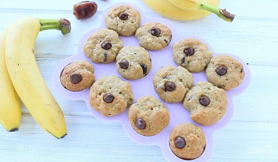 Рецепт банановые маффины без сахара