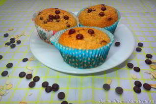 Банановые маффины с овсянкой в блендере