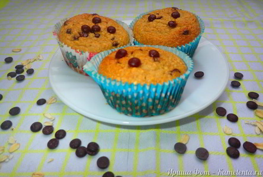 Банановые маффины с овсянкой в блендере