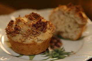 Банановые маффины с овсяными хлопьями и медом